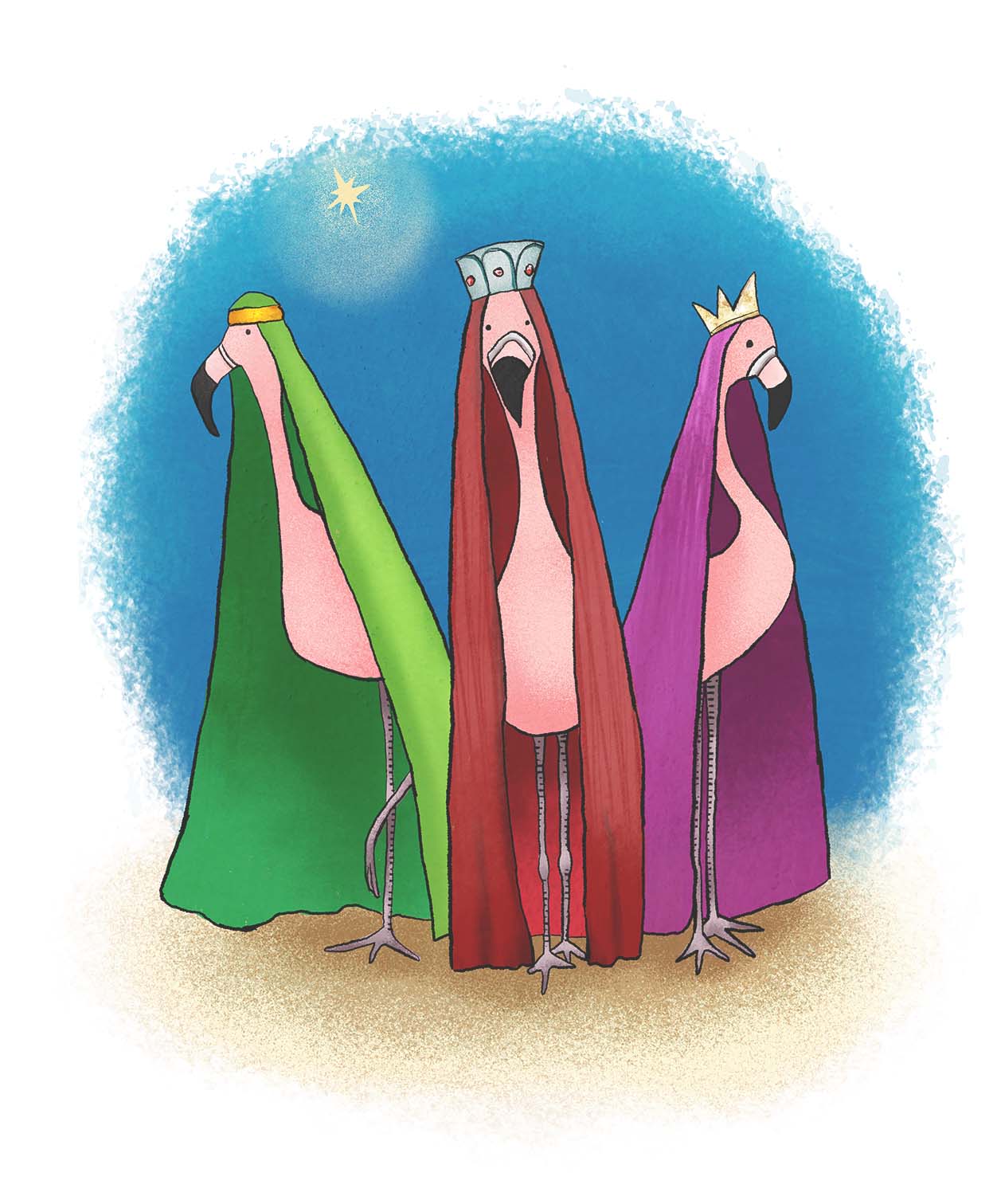 The Three Wise Flamingos - Limited Edition