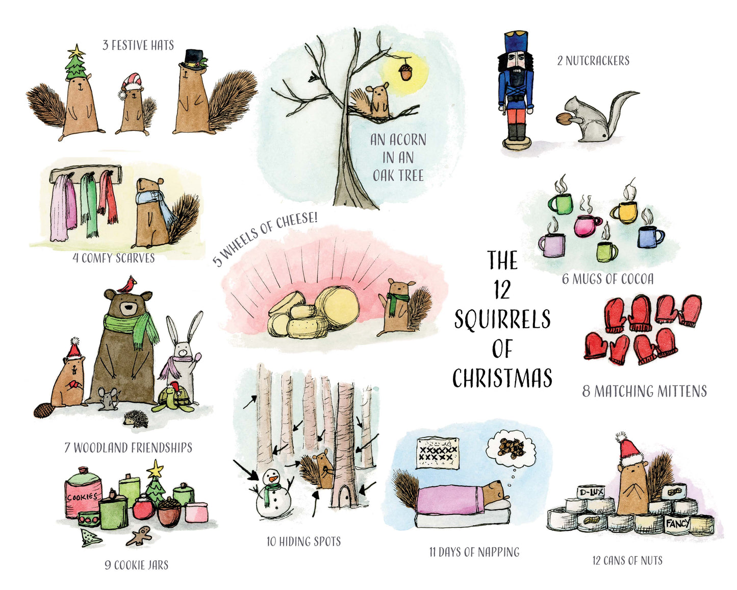 The 12 Squirrels of Christmas