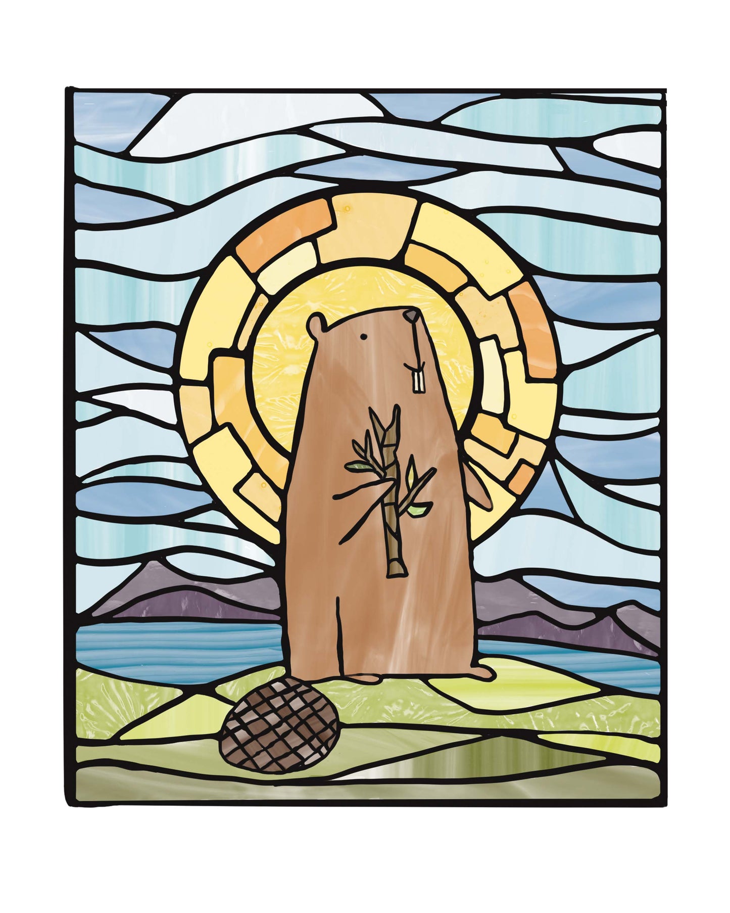 Stained Glass Beaver