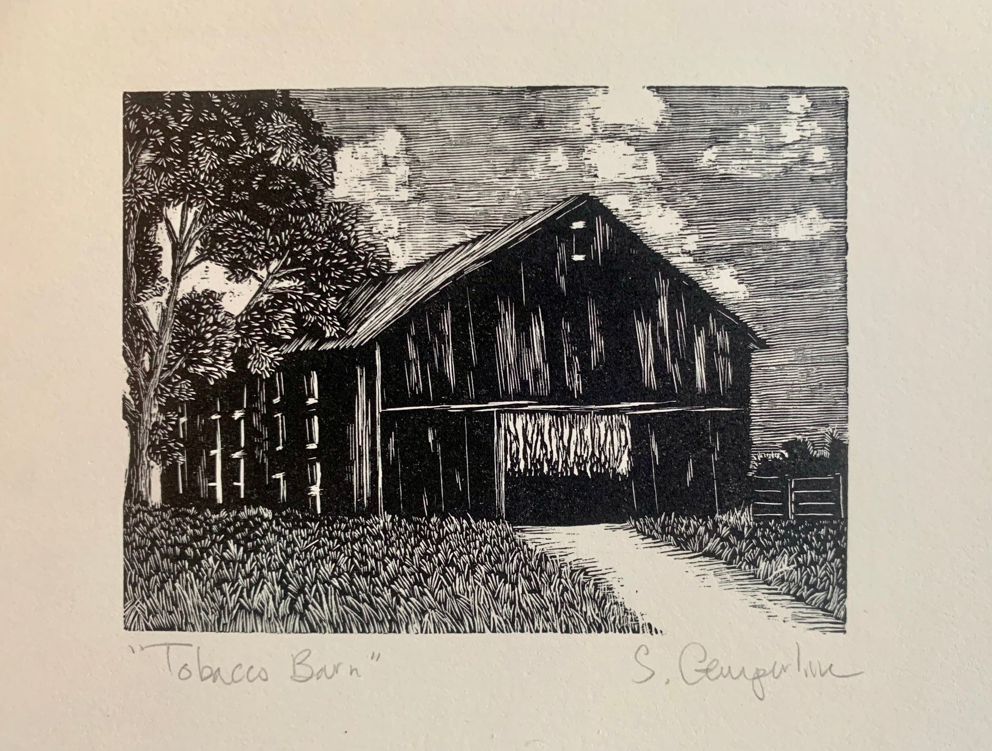 tobacco barn art Abstract stretched over durable solid wood frames Mail Pouch Tobacco Barn Farm
