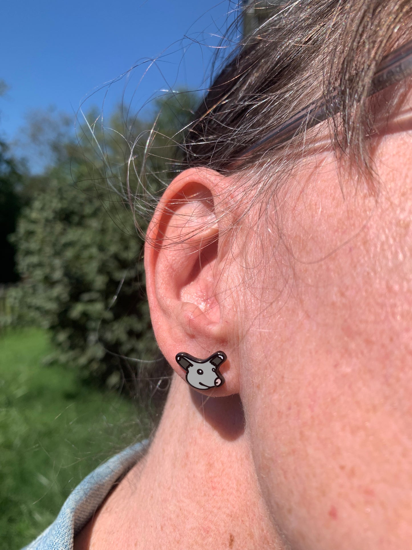 Opossum earrings