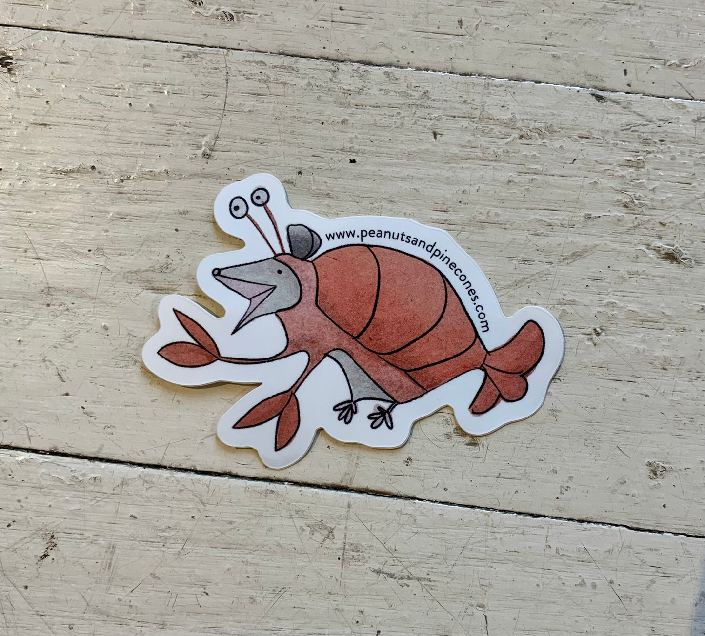 Lobster Opossum Sticker