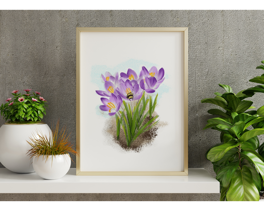 Sleepy Bee Art Print