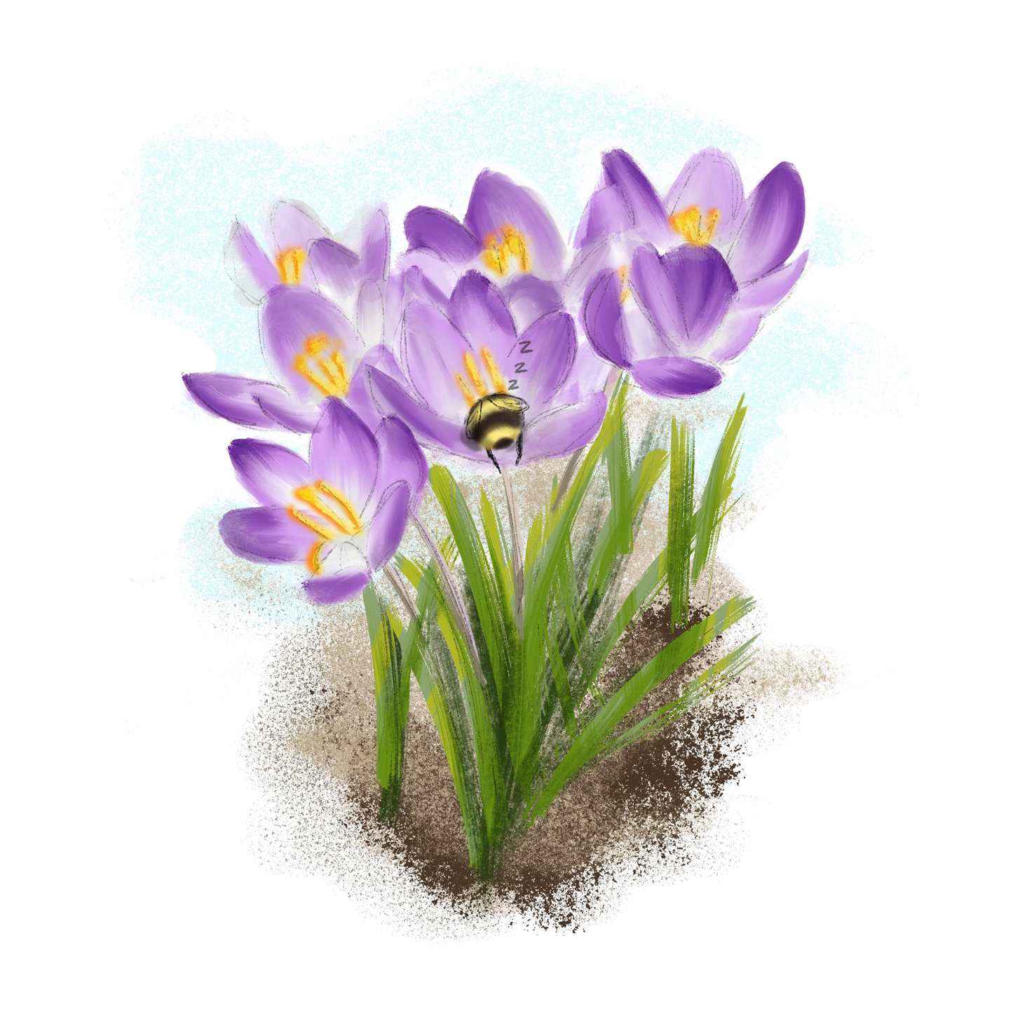 Sleepy Bee Art Print